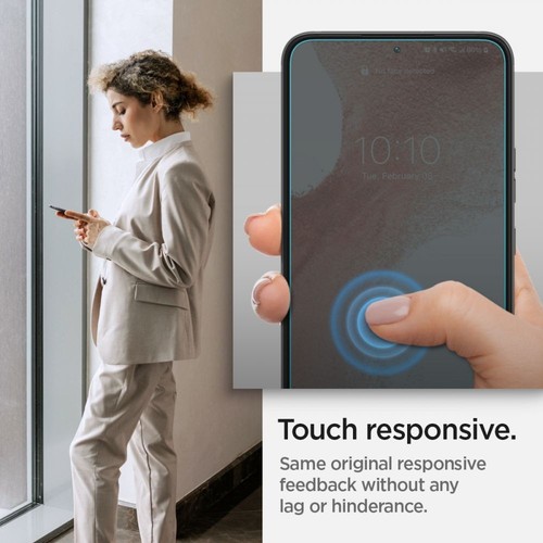 Szkło hartowane Spigen Glas.tR EZ Fit na Samsung Galaxy S22 - 2 szt. - Zdjęcie 10 z 12