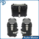 Aluminum Motorcycle 36L Side Case Hard Saddlebag + 45L Top Case Tail Box Luggage