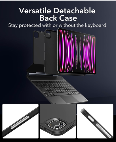 ESR Rebound Series Magnetic Keyboard Case For iPad Pro 12.9 Black. Free Shipping - 第 5/14 張圖片
