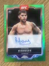2025 Topps Chrome UFC Esteban Ribovics #75 Green Refractor Auto /99 (RC)