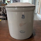 Antique Red Wing 3 Gallon Minnesota Stoneware Crock With Lid