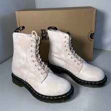 Dr. Doc Martens 1460 Pascal Tie Dye Boots in Shell Pink Size Uk 4 New In Box