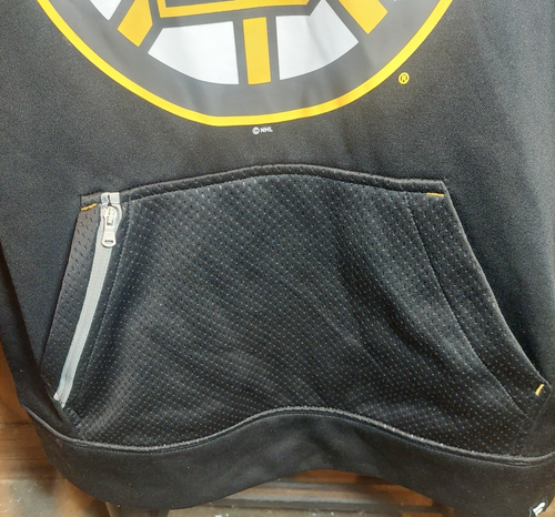 Boston Bruins schwarzer Hoodie Fanatics große Polyester Reißverschlusstasche NHL - Bild 2 von 4