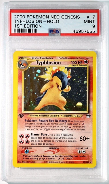 2000 Pokemon Neo Genesis Typhlosion Holo 1st Edition #17 PSA 9