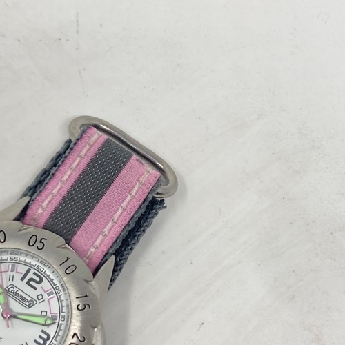 Reloj Coleman Niñas Mujeres 33mm Tono Plateado Rosa Gris Nylon Batería Nueva PEQUEÑO - Imagen 15 de 16