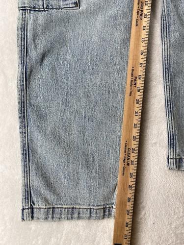 Hollister Jeans 32 x 30 Cargo Y2K Baggy Denim distressed helle Waschung Grunge NEU $ 70 - Bild 8 von 13