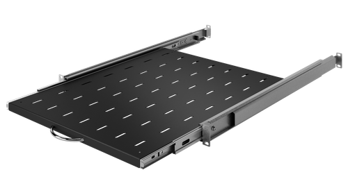 RACK Standard Telescopic shelf 1U 19" 550 mm Black - Zdjęcie 2 z 9