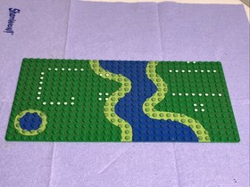 LEGO 16x32 Printed River Baseplate From 6071 Forestmen's Crossing