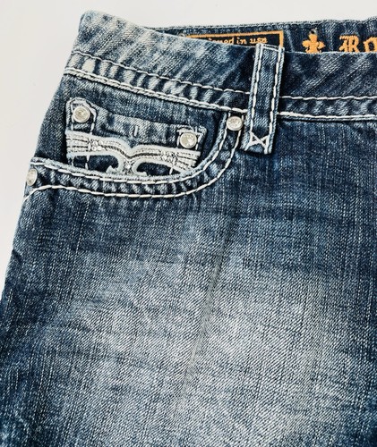 Rock Revival Women’s Lavia Easy Shorts Embellished Rhinestone Thick Stitching 32 - Picture 4 of 7