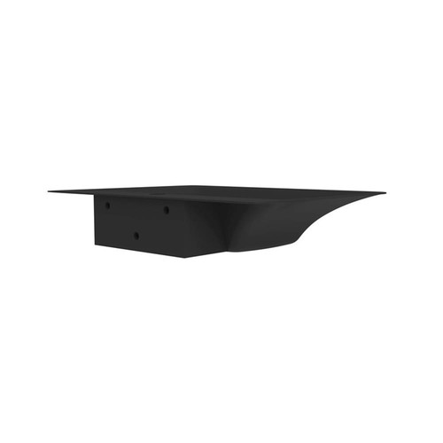 Fregadero de baño rectangular de piedra de superficie maciza negra de 24" con desbordamiento - Imagen 7 de 8