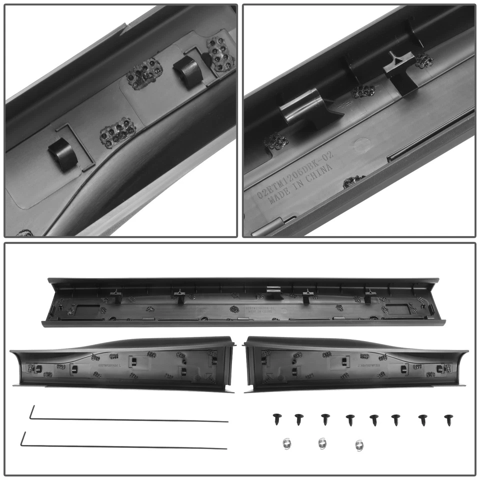 For 10-16 Ford F250-F550 Super Duty Flex Step Tailgate Cover Caps Molding Trim - Image 4 of 4