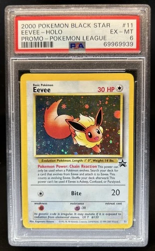 1999 Pokemon Wizards Black Star Promos Eevee #11 PSA 6