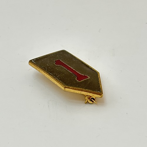 WW2 1st Infantry Division Big Red One DI DUI PB Pinback Clutchback - Picture 3 of 8