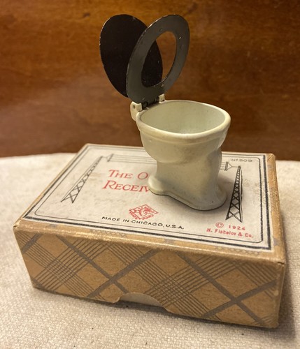 Antiguo Tootsietoy 1924 - Juego de recepción original - Inodoro para casa de muñecas fundido a presión - con caja - Imagen 4 de 10