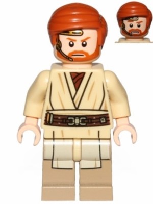 LEGO  Minifig sw0704 - Obi-Wan Kenobi (Headset) Minifgur Star Wars