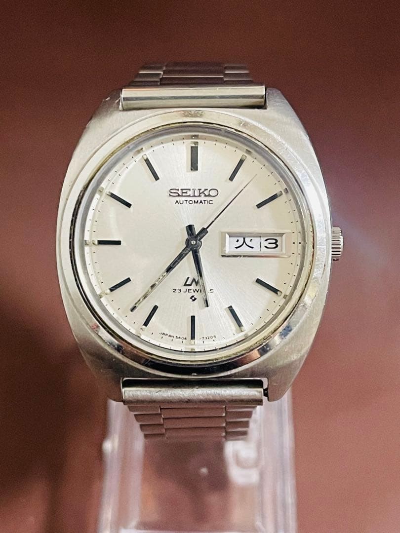 SEIKO LORD MATIC 5606 7140 Automatic Watch Silver Stainless Steel 23 Jewels