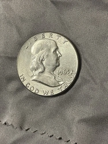 USA 1/2 Dollar, Franklin Half Dollar, 1963, BU