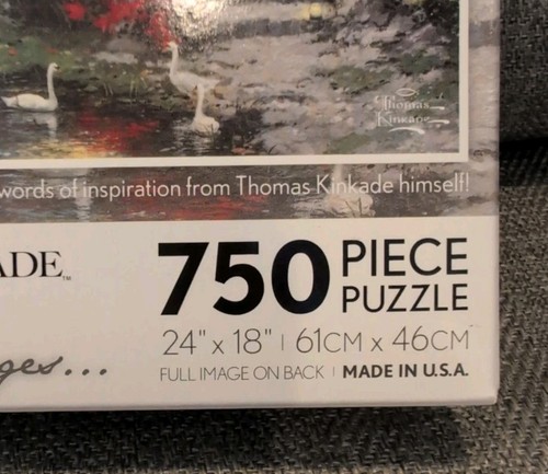 Ceaco Thomas Kinkade Puzzle 750 Piece Evening At Swanbrooke Cottage New Sealed - Picture 2 of 7