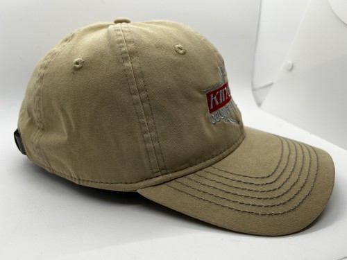 King Country Trailer Cap Mütze Erwachsene Leder Rückengurt Beige Baumwolle Neu - Bild 3 von 7