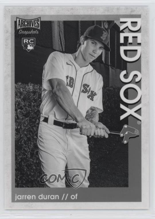 2022 Topps Archives Snapshots Black & White Image Jarren Duran #7 Rookie RC