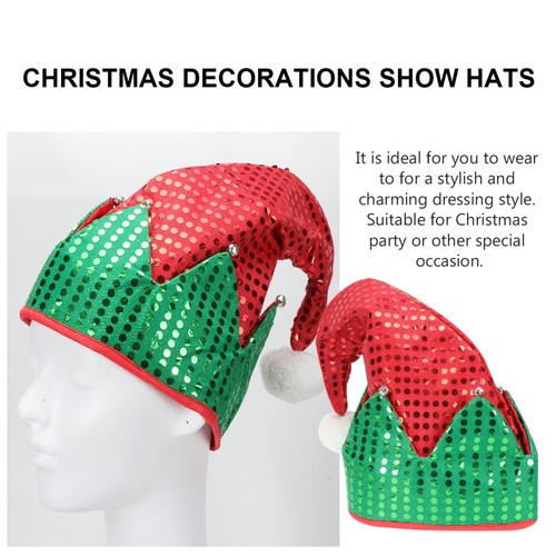 1pc Adorable Christmas Elf Cosplay Hat Party Headdress Supply (Assorted Color) - Picture 10 of 12