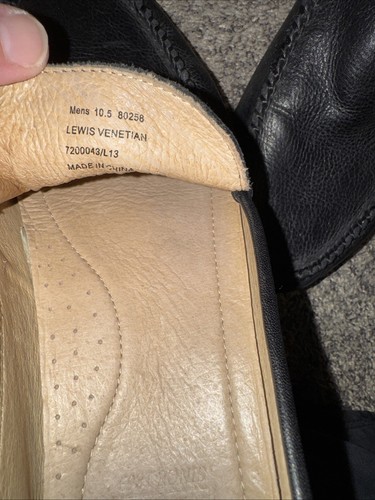Frye Lewis venezianische Halbschuhe Schuhe Herren Größe 10,5 schwarz Leder Freizeit Slipper - Bild 4 von 6