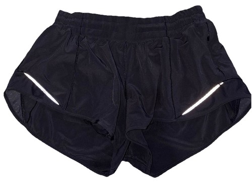Lululemon Hotty Hot Short II Black Women's Activewear Running Shorts Sz 8