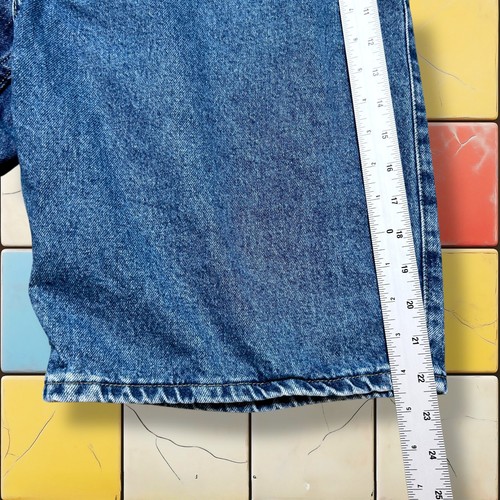 Vintage Y2K Bugle Boy Denim Shorts Mens 36 Blue Baggy Skater 90s Jean Carpenter - Picture 4 of 14