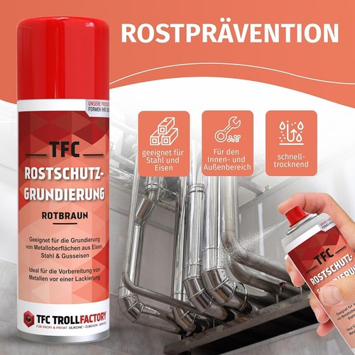 TFC Rostschutz Grundierung Spray rotbraun - Menge: 6 x 400 ml - Bild 6 von 9
