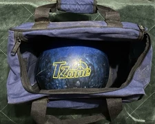 Brunswick TZone Bullet Indigo Swirl Bowling Ball (14lbs) PLUS Ebonite Bag