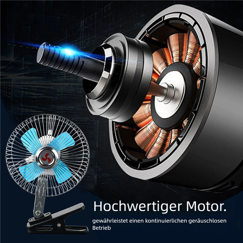 12V 6” Ventilator Lüfter Klemmbar KFZ PKW Auto Camping Boot Zigarettenanzünder. - Bild 6 von 10