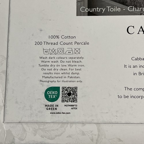 Par de fundas de almohada estándar carbón country toile coles y rosas algodón percal - Imagen 8 de 8