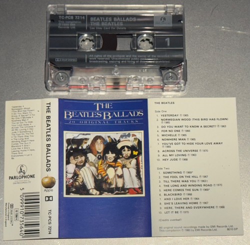 THE BEATLES - THE BEATLES BALLADS (RARE UK CASSETTE ALBUM) - Picture 2 of 3