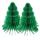  2 Pcs Paper Honeycomb Christmas Tree Holiday Ornaments Decorations