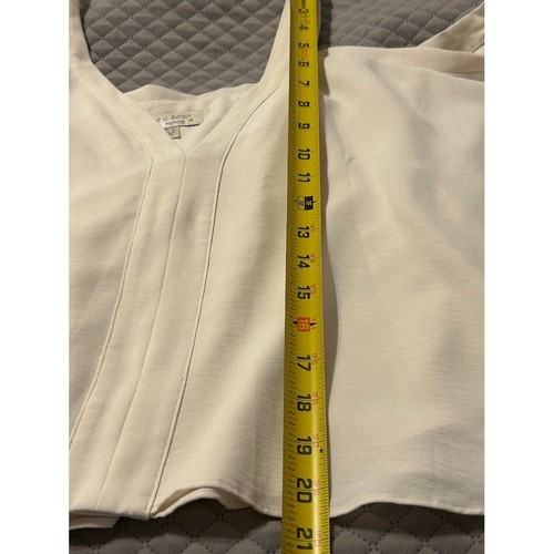 See U Soon Cold Shoulder Ruffle Blouse Cream Size S - Picture 7 of 8