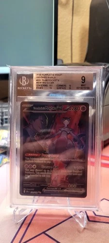 Pokémon TCG Destined Rivals Team Rocket's Mewtwo ex 231/182 Beckett 9 BGS 9