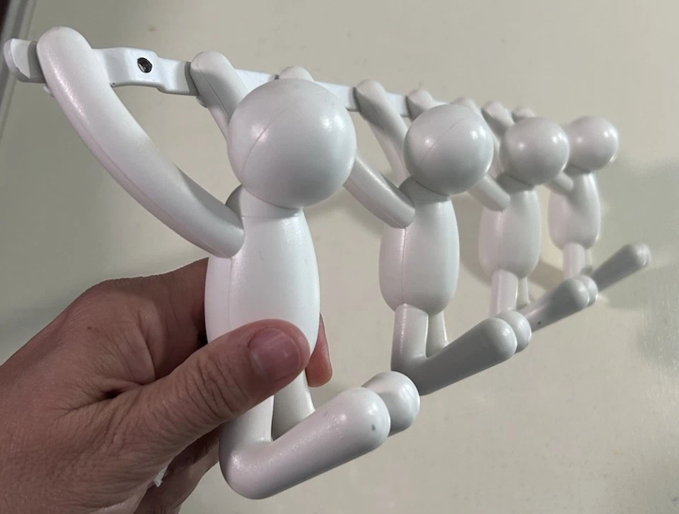 Umbra Buddy Ganchos Montaje en Pared 4 Ganchos 18” Barra Blanco Foto 2 de 4