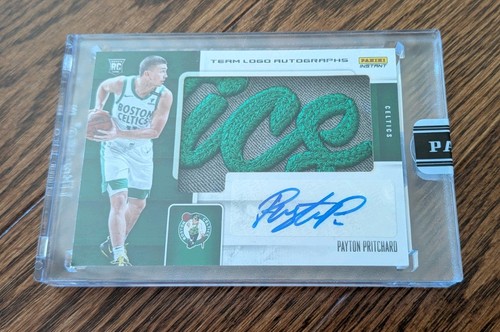 Panini Instant 2020-21 Payton Pritchard Celtics Team  Logo Rookie Patch Auto 1/1