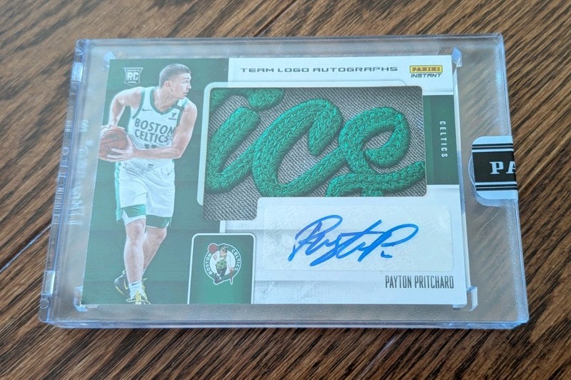 Panini Instant 2020-21 Payton Pritchard Celtics Team  Logo Rookie Patch Auto 1/1