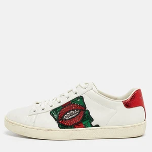 Baskets basses Gucci cuir blanc Lip Ace pointure 36,5