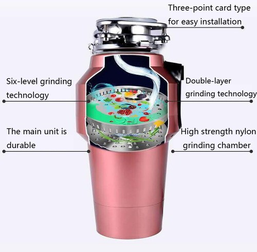 1/2HP 4200RPM Kitchen Home Food Waste Disposal Crusher Garbage Disposer 1200ML - Picture 12 of 14