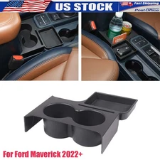 Centre Console Cup Holder Storage Organiser ABS Black For Ford Maverick 2022+