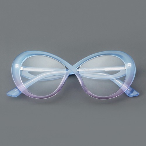 Bow Tie Eyeglasses Frames Mixed-color Elliptical Cat Eye Glasses Fashion Women - Picture 29 of 37