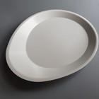 Zak Melamine white plate platter oval design 22cm dishwasher safe thick plastic