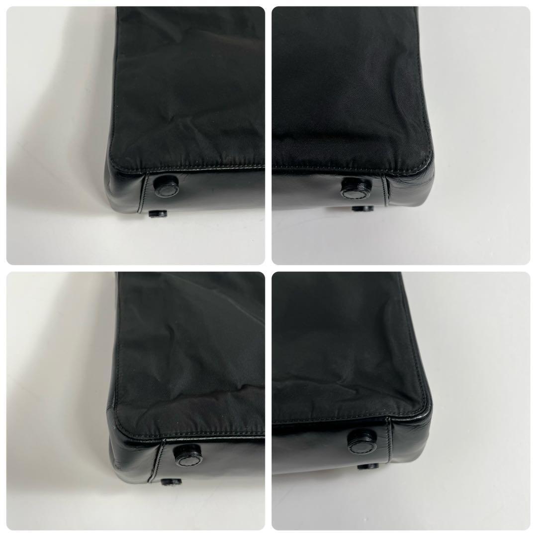 PRADA FW1998 Metal Handle Bag Black Leather Authentic Pre PRADA FW1998 Metal Handle Bag Black Leather Authentic Pre