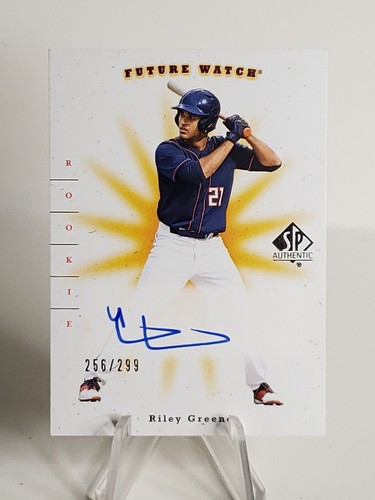 RILEY GREENE UD GOODWIN CHAMPIONS SP AUTHENTIC FUTURE WATCH AUTO /299 TIGERS RC