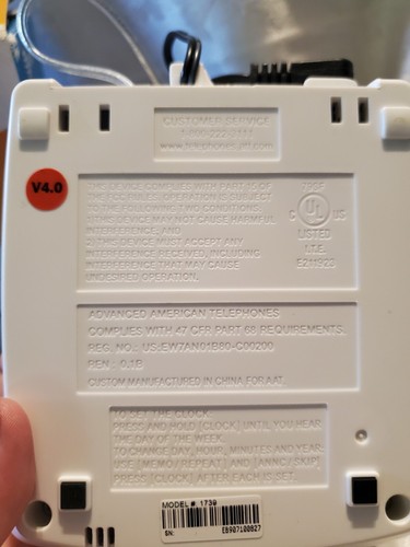 AT&T Digital Answering System Model: 1739 - Zdjęcie 10 z 14