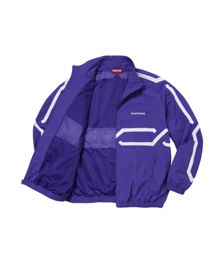 Supreme Inset Link Track Jacket Purple White Size Medium Supreme Inset Link Track Jacket Purple White Size Medium