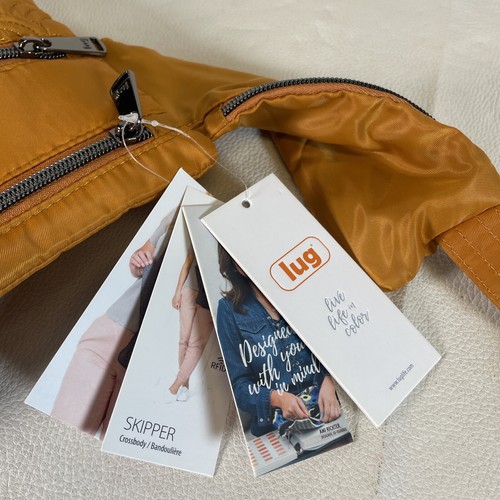 Bolso Bandolera Lug Skipper Ajustable Ámbar Amarillo Ligero Hombro Nuevo con Etiquetas - Imagen 4 de 11