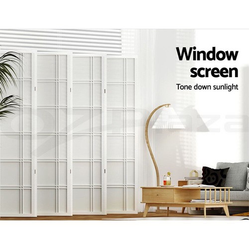 Artiss 8 Panel Room Divider Screen Partition Privacy Wood Stand Nova White - Picture 5 of 11